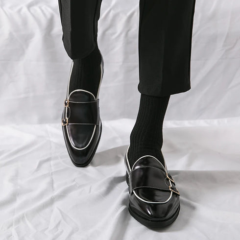 Elegant Men's Leather Loafers with Tassel Design - Comfortable Slip-On Moccasin Shoes for Formal Business and Casual Occasions, Available in Big Sizes 38-48